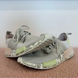 Adidas Women’s NMD_RI, Size 8.5, Grey/Pink/Lime